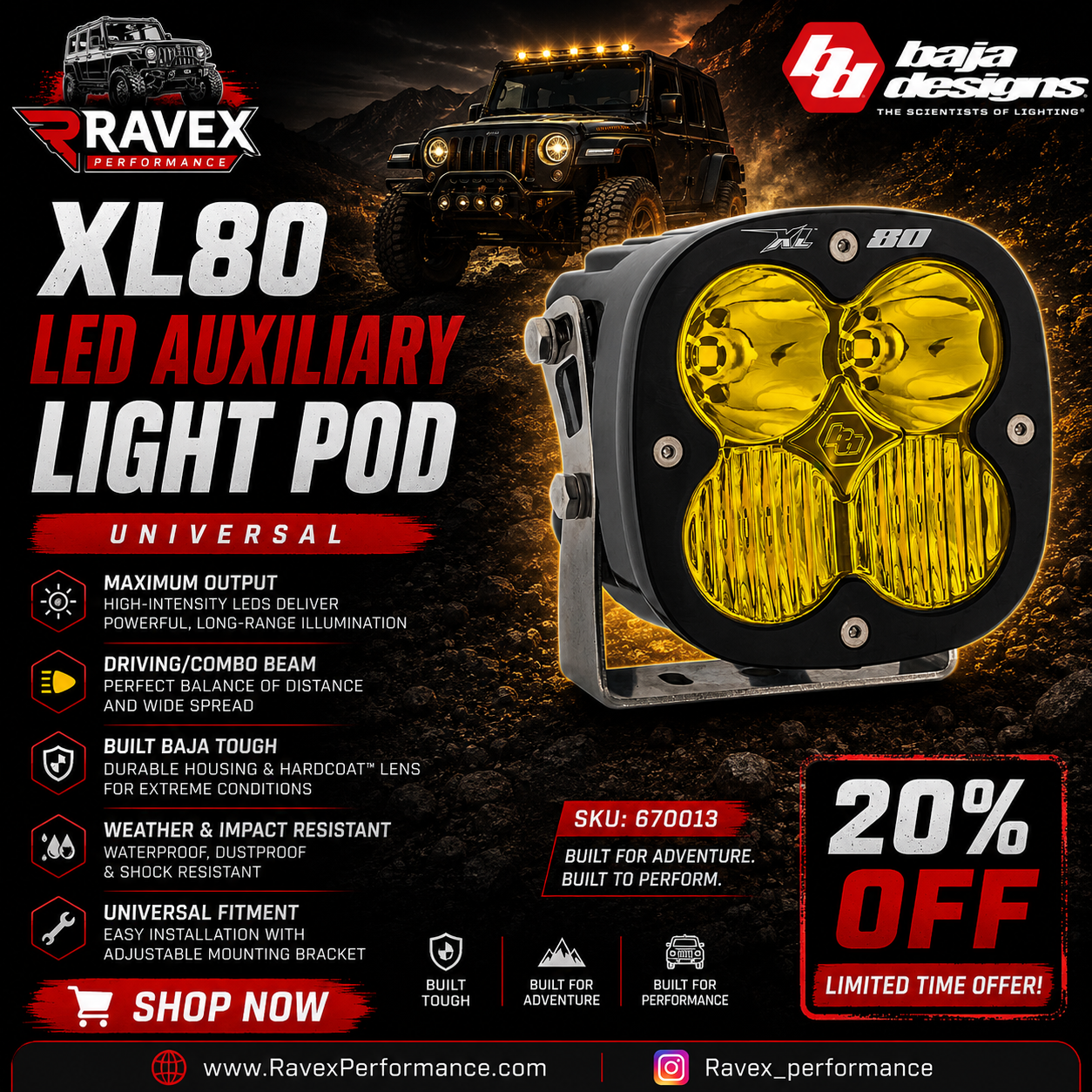 XL80 Auxiliary Light Pods