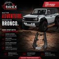 FORD BRONCO 2021+ 4 DOOR SIDE STEPS WITH BRONCO LETTERING